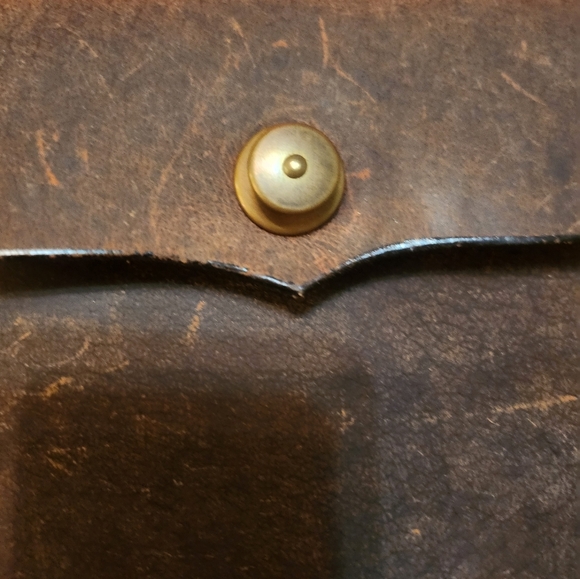 Distressed Rustic INDIE SLEEZE  DENNIS KNIGHT LEATHER crossbody, EUC - Picture 13 of 16